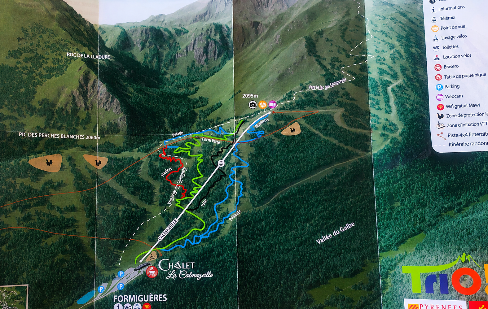 Mapa de pistas formigueres bikepark